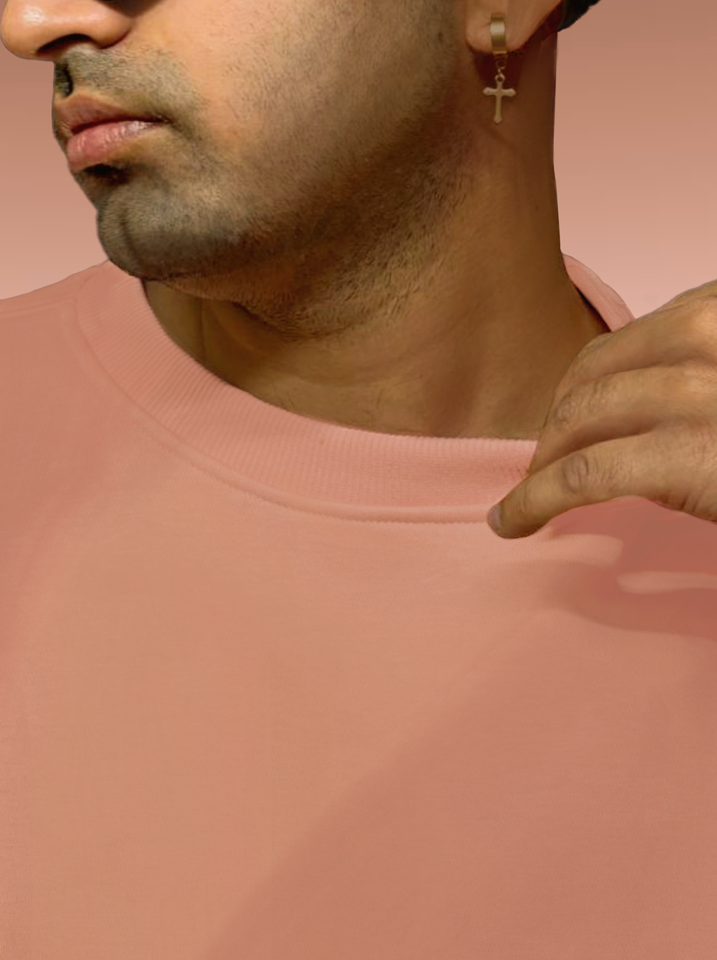 SOFT PEACH PLAIN SWEATSHIRT