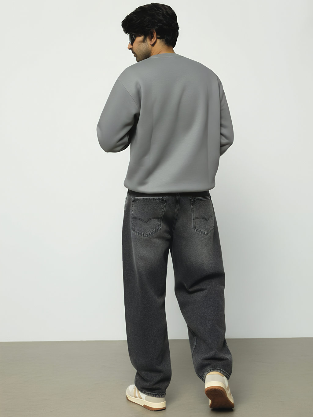 CONCRETE GREY PLAIN SWEATSHIRT