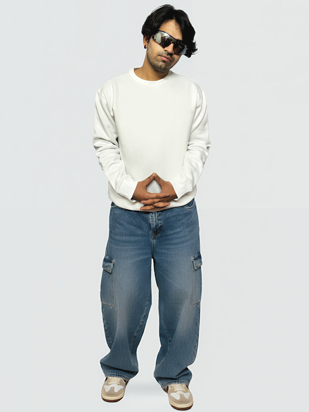 CLOUD WHITE PLAIN SWEATSHIRT