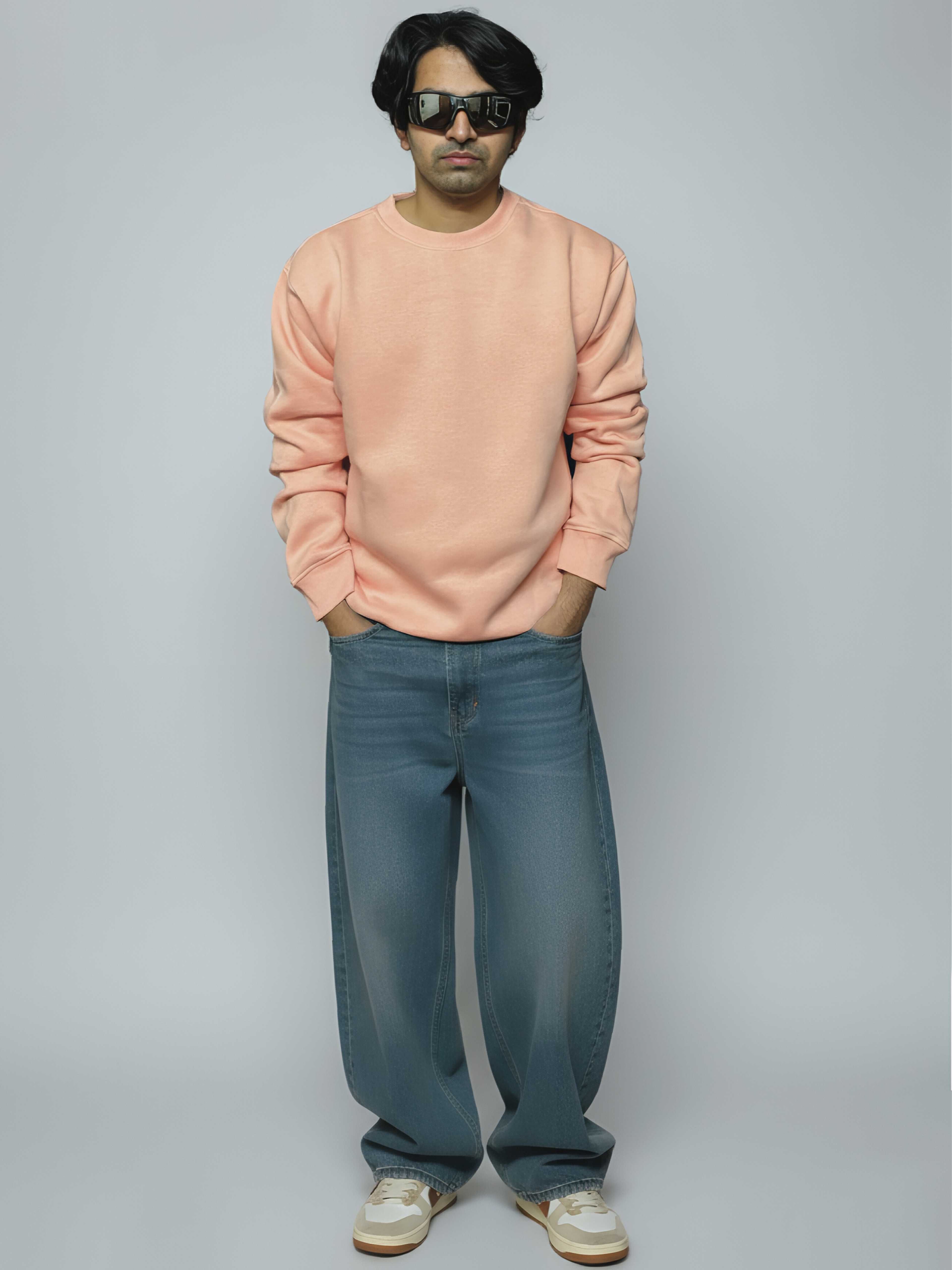 SOFT PEACH PLAIN SWEATSHIRT