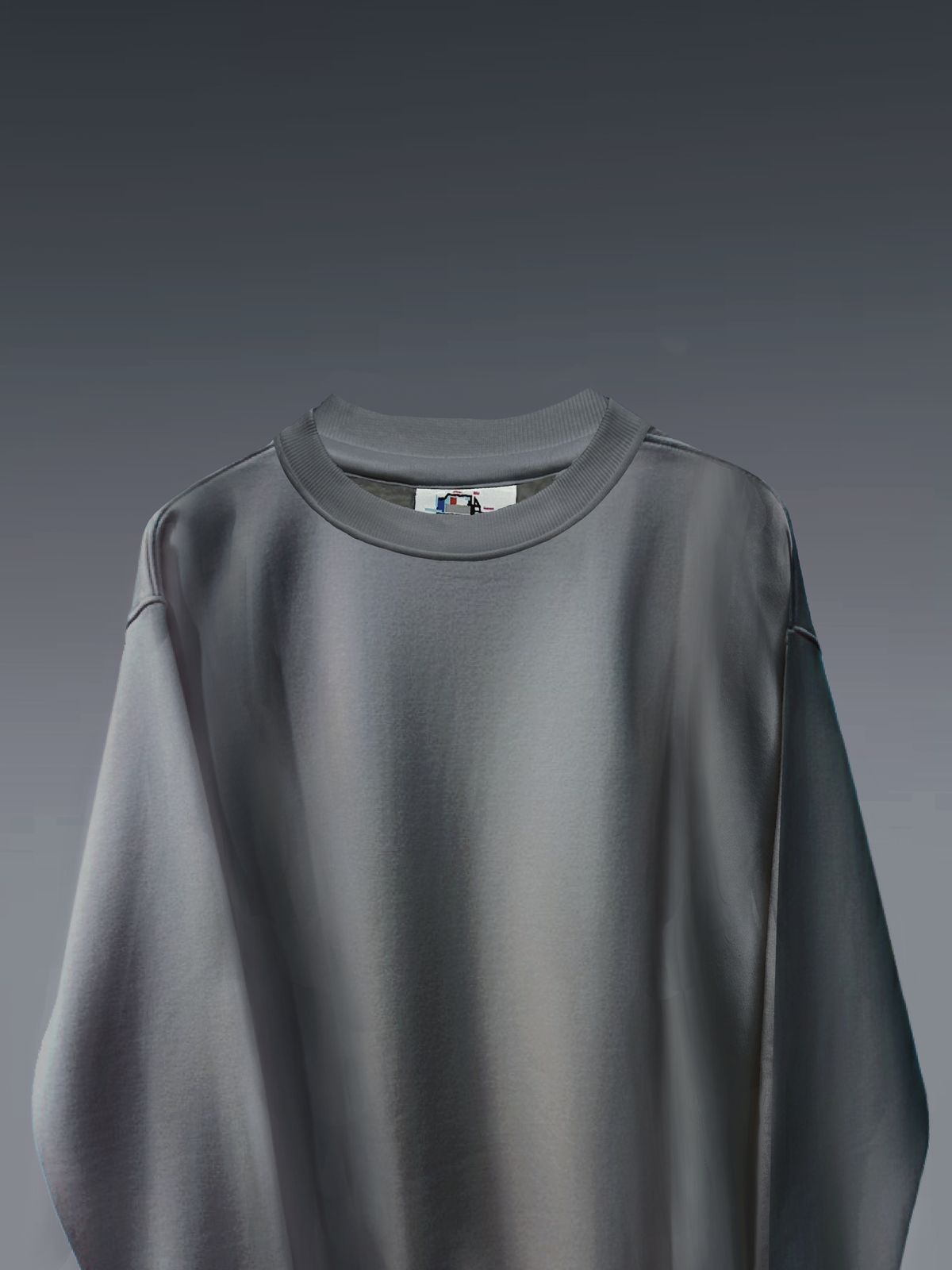 CONCRETE GREY PLAIN SWEATSHIRT
