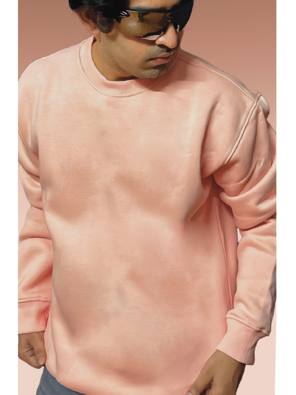 SOFT PEACH PLAIN SWEATSHIRT